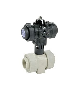 C200 - PP - Ball valve with plastic pneumatic actuator EPDM gaskets