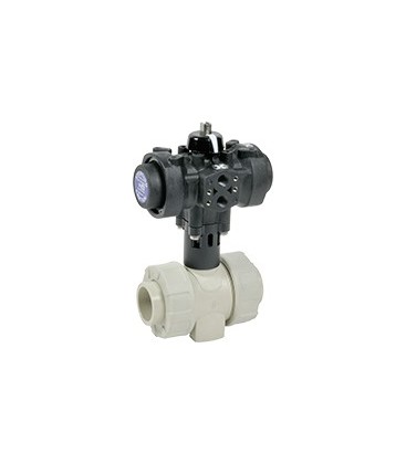 C200 - PP - Ball valve with plastic pneumatic actuator FKM gaskets