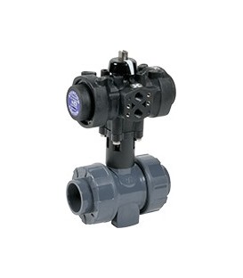 C200 - PVC-U - Ball valve with plastic pneumatic actuator FKM gaskets