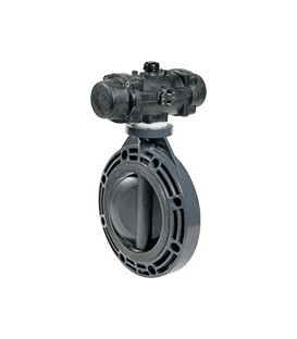 PL1 - PVC-U - Butterfly valve with pneumatic actuator EPDM seat
