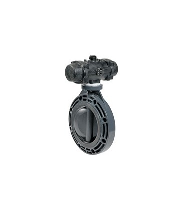 PL1 - PVC-U - Butterfly valve with pneumatic actuator EPDM seat