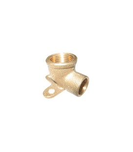 Wall connection elbow 1/2" female/female copper