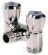 Washing machine valve - Vertical double tap