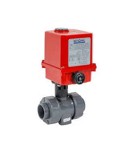C200 - PVC-U - Ball valve with electric actuator from DN15 to DN50