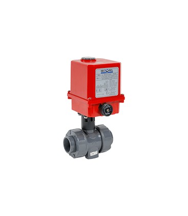 C200 - PVC-U - Ball valve with electric actuator from DN15 to DN50