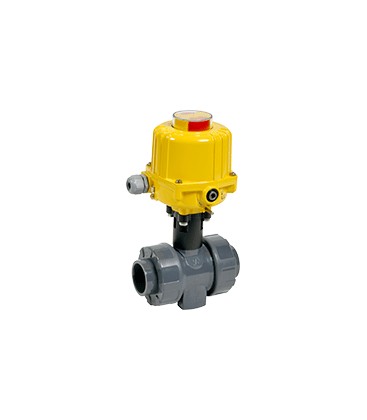 CL1 - PVC-U - Ball valve with electric actuator from DN65 to DN100