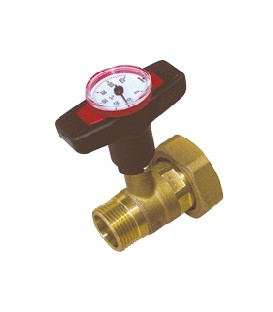 Valves with thermometer