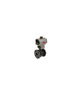 752 - Split-body carbon steel flanged ball valve double acting