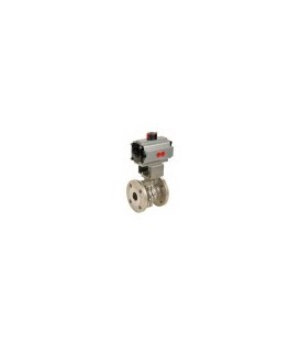 753 - Split-body stainless steel flanged ball valve double acting