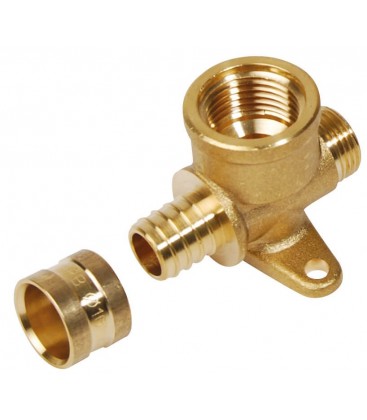 BRASS WALL TEE CONNECTION