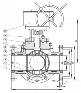 448162-with-Gear - 3-Way Ball Valve