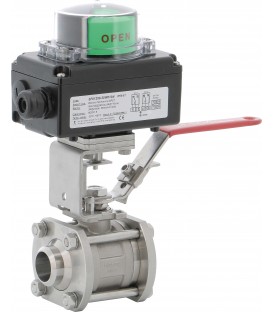 ELITR - Ball valve with SK limit switch box Reduced bore