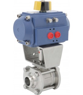 ALPHAIR - PTFE ELIT PNEUMATIC ACTUATED STAINLESS STEEL BALL VALVE