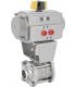 ALPHAIR - ELIT PNEUMATIC ACTUATED STAINLESS STEEL BALL VALVE  with reduced bore