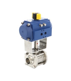 ELIT - Stainless steel ball valve ELIT + RE/RES PTFE pneumatic actuator