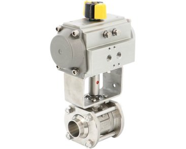 Reduced bore ball valve ELITR + RE/RES pneumatic actuator