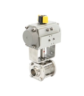 Reduced bore ball valve ELITR + RE/RES pneumatic actuator