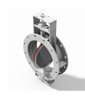 Ø Leakage Damper Valve for 200°C corrosive media - Double Eccentric