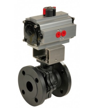 756 - Split-body carbon steel flanged ball valve double acting