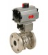 757 - Split-body stainless steel flanged ball valve double acting