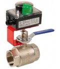 Ball valves with limit switch box