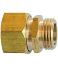 Brass compression fittings with brass olive
